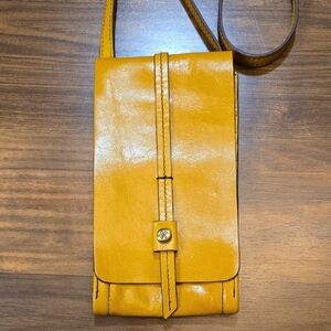 HOBO Sunflower Yellow Leather Crossbody Bag